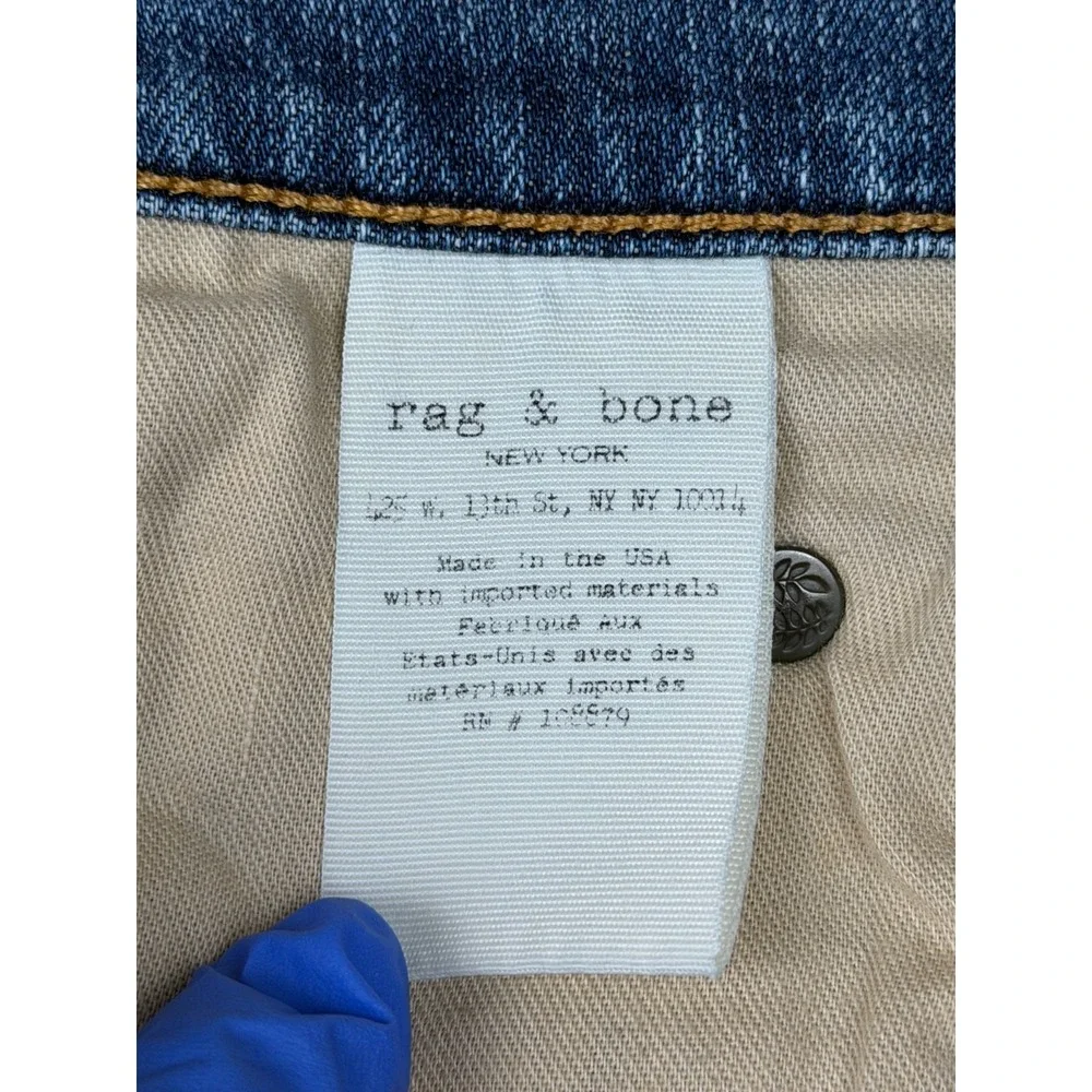 Rag and Bone The Dre Womens Jeans Size 28 Blue Wash Stretch Denim Made USA